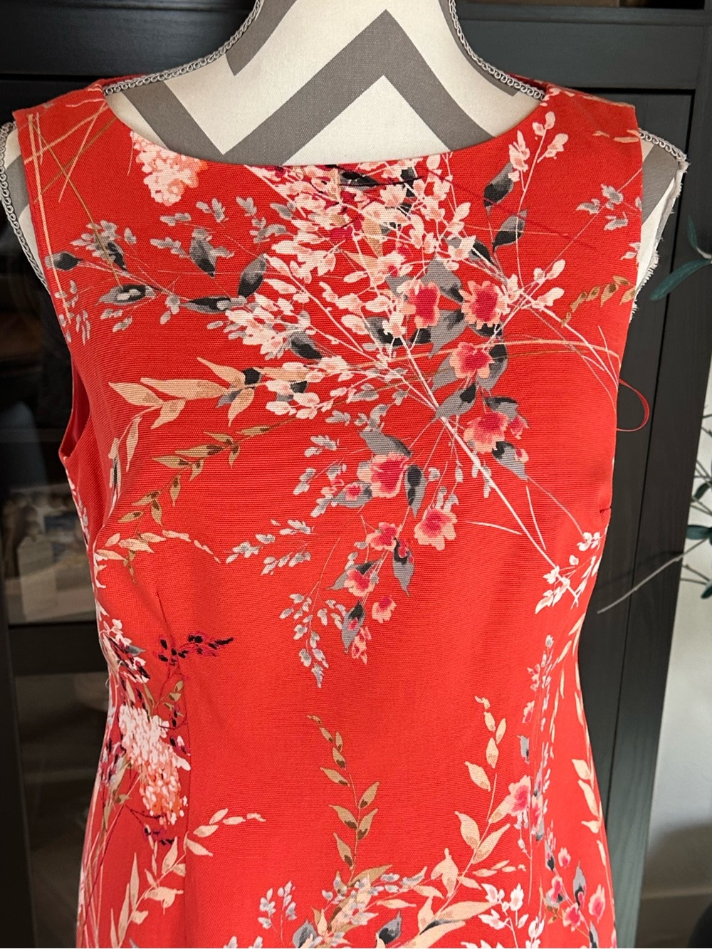 Talbots Coral Floral Sheath Dress - Picture 5 of 9